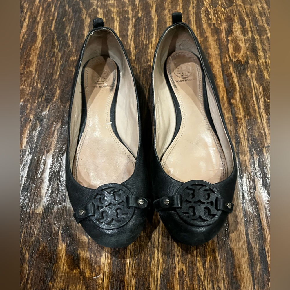 Black Tory Burch ballet flats size 7 black